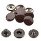 15mm 4-Part S Spring Press Studs with Colour Caps and Gunmetal Components - (10 Sets)